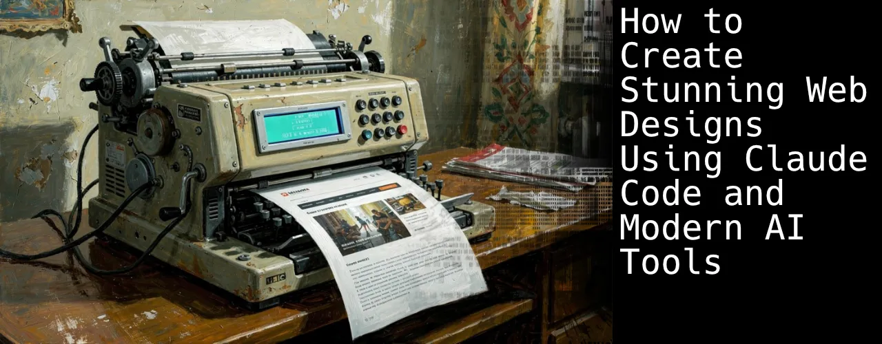 Retro Machine that printing stunning new web design